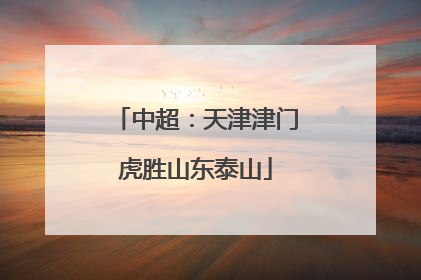 中超：天津津门虎胜山东泰山